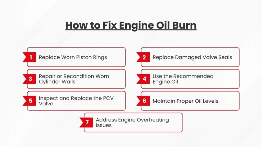 how to fix engine oil burn